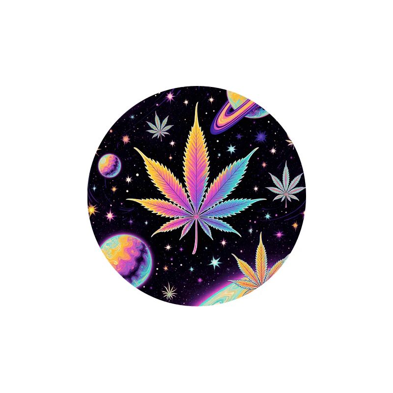 Psychedelic Space Cannabis Pattern