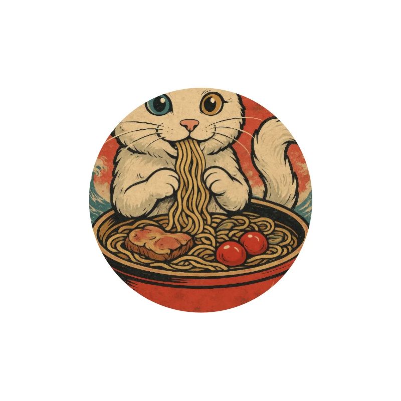 Cat Frames Ukiyo-E Retro