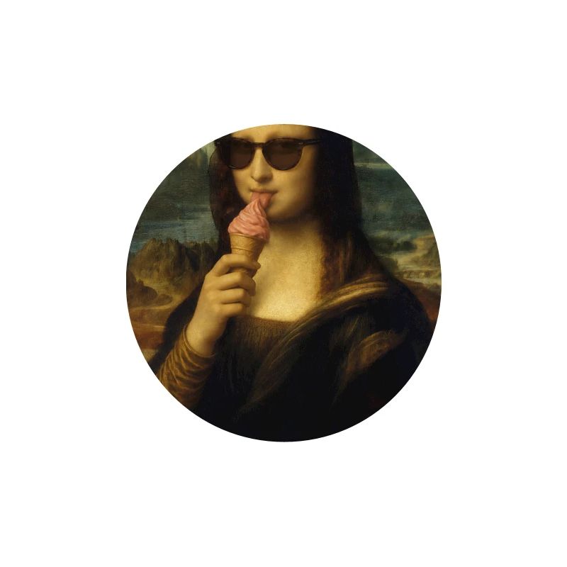 Mona Lisa leckt Eiscreme