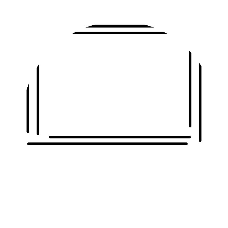 Rectangular frame with black lines