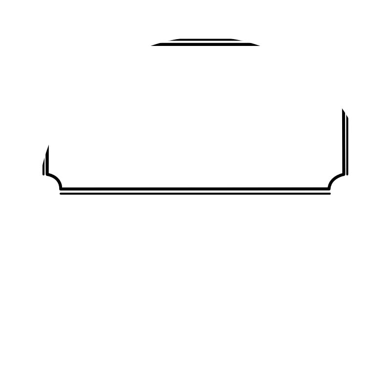 Angular frame in black basic text