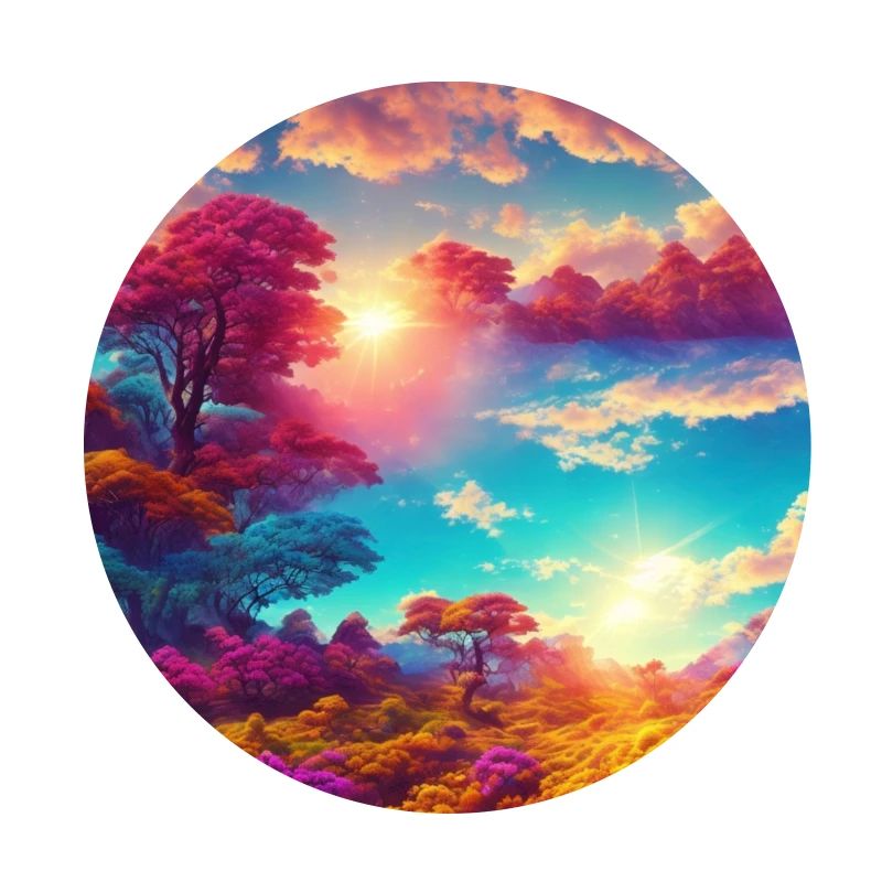 A vibrant technicolor planet