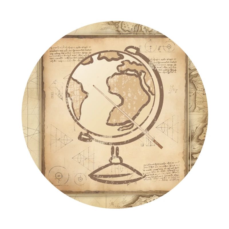 Geography - Globe & Pointer / Old World Map
