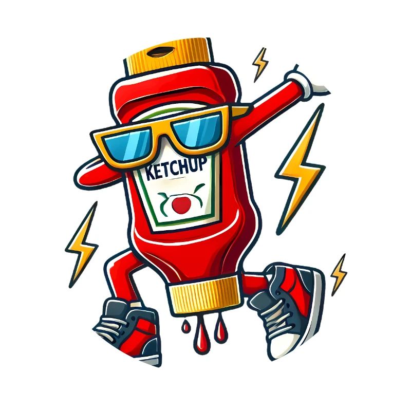 Conception de bouteille de ketchup Dab