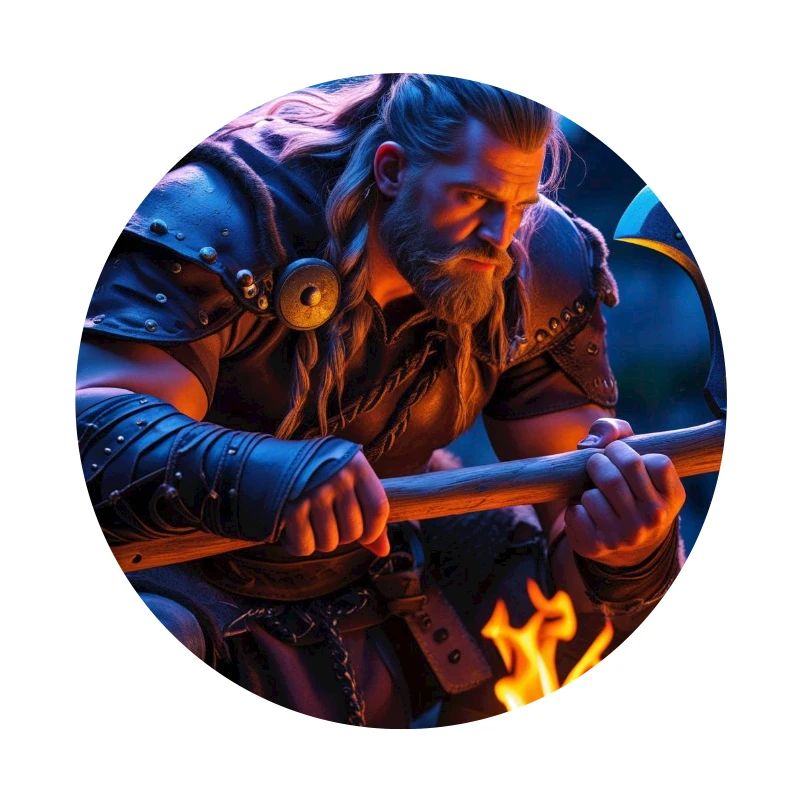 Fantasy Wikinger mit einer Axt