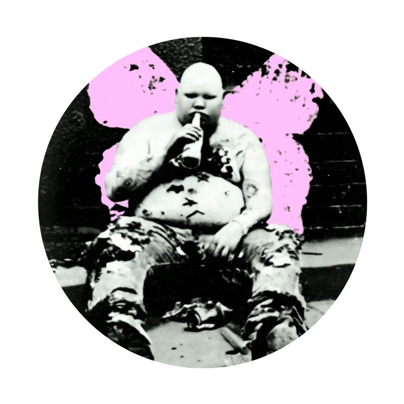 Pinker Schmetterling Mann