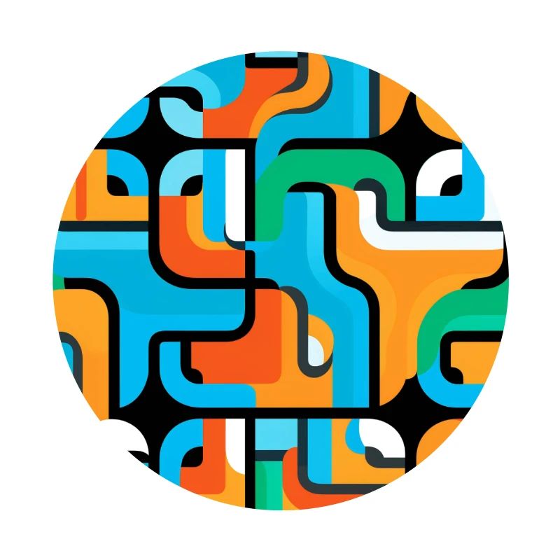 Colored Mesh Pattern Abstract