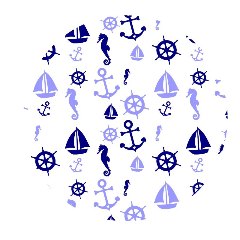 Maritime pattern blue