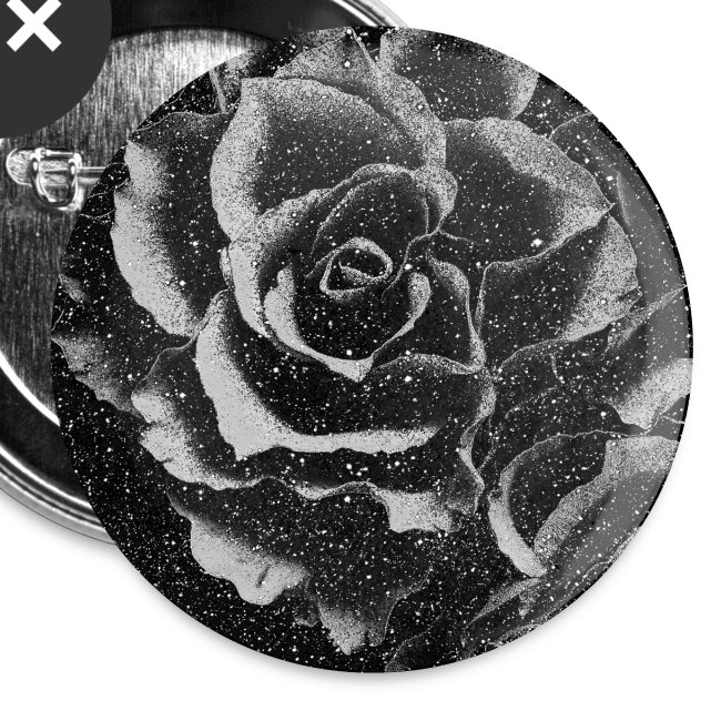 Vintage rose black and white floral mask