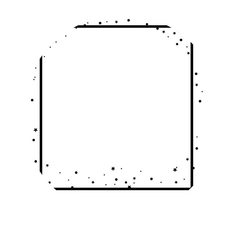 Star frame with dot decoration