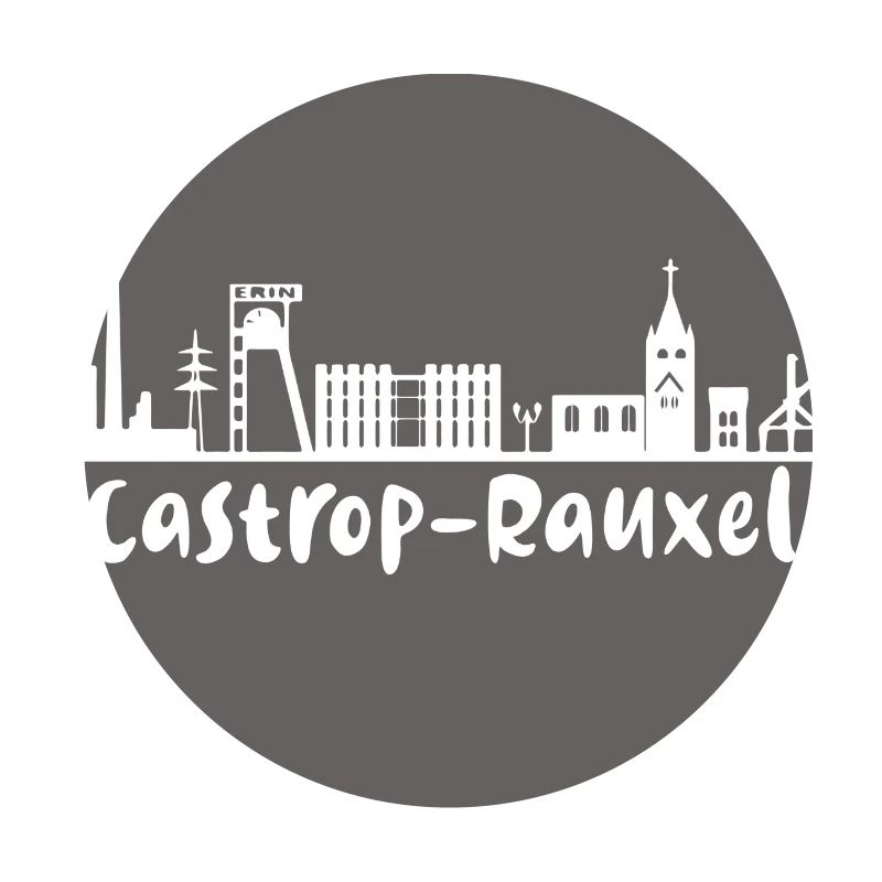 castrop-rauxel, skyline,kreis, scherenschnitt,grau