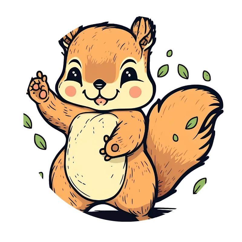 Kawaii Eichhörnchen, Hörnchen, Backenhörnchen