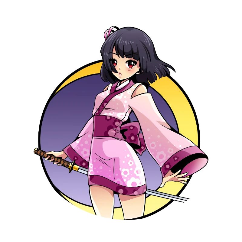 Samurai Anime Mädchen