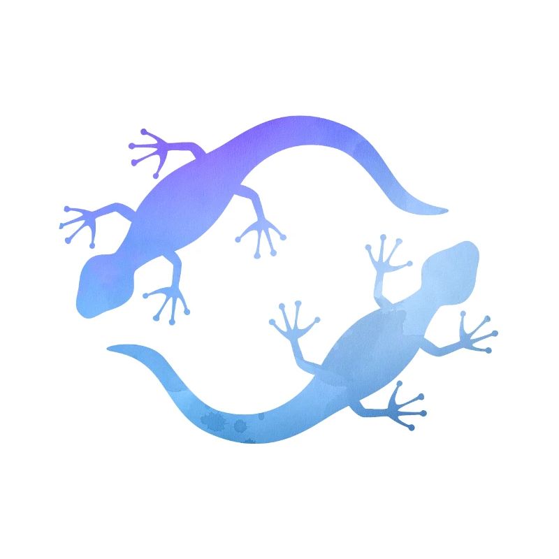 Blaue Echsen