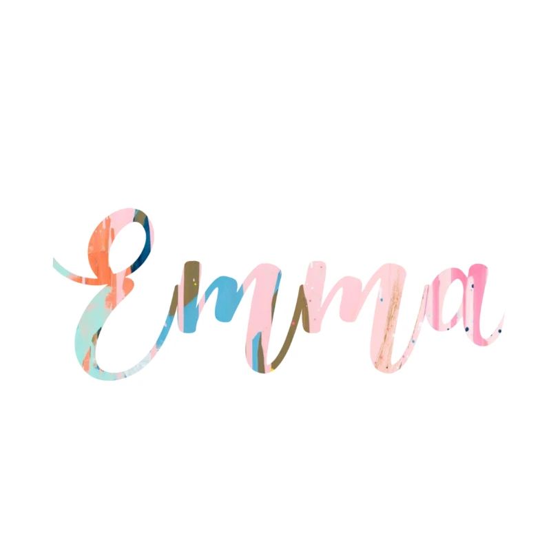 emma,caractères, écriture, coloré