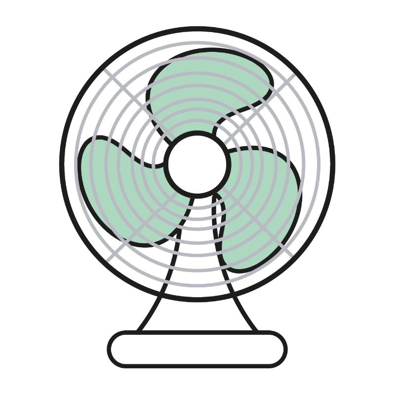 Hitze Ventilator Zeichnung Sommer