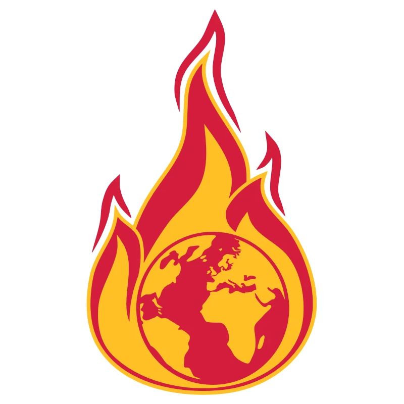 planet earth on fire home climate change global erw
