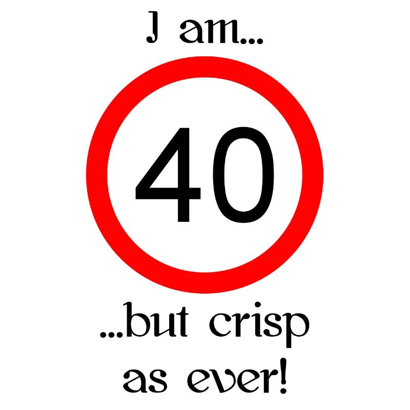 40 years but crisp script black