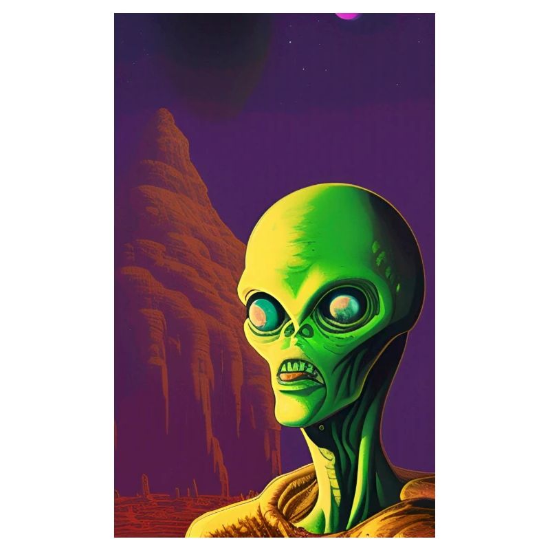 Creepy Horror Comic Alien sur une planète étrange