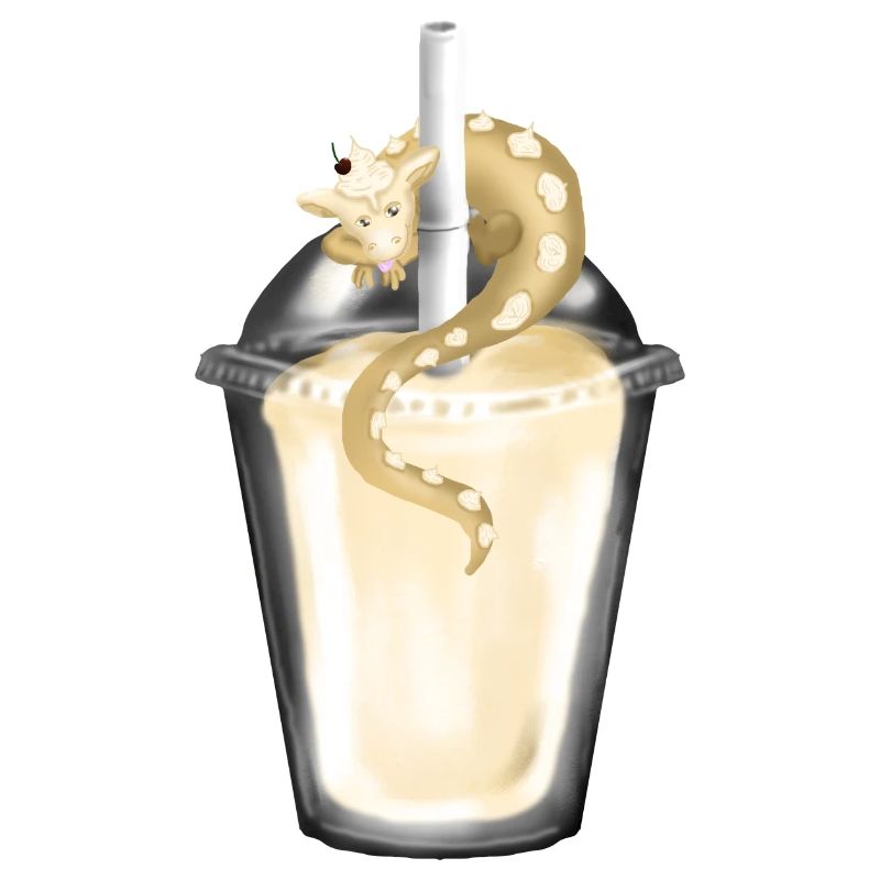 Milchshake mit Drache