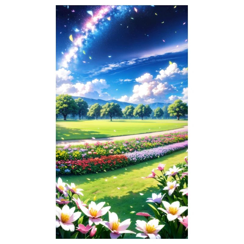 Landschaft mit 4 Bereichen, Generative KI