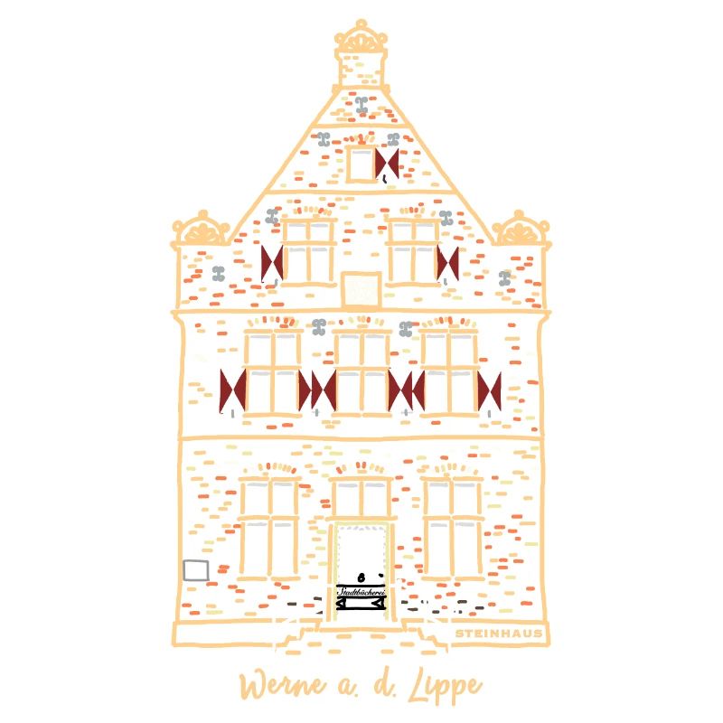 Werne, iconic first stone house, Unna district