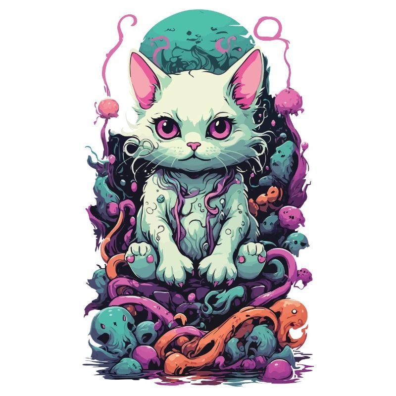 Chat Pastel Goth dans la conception de Look E-Girl