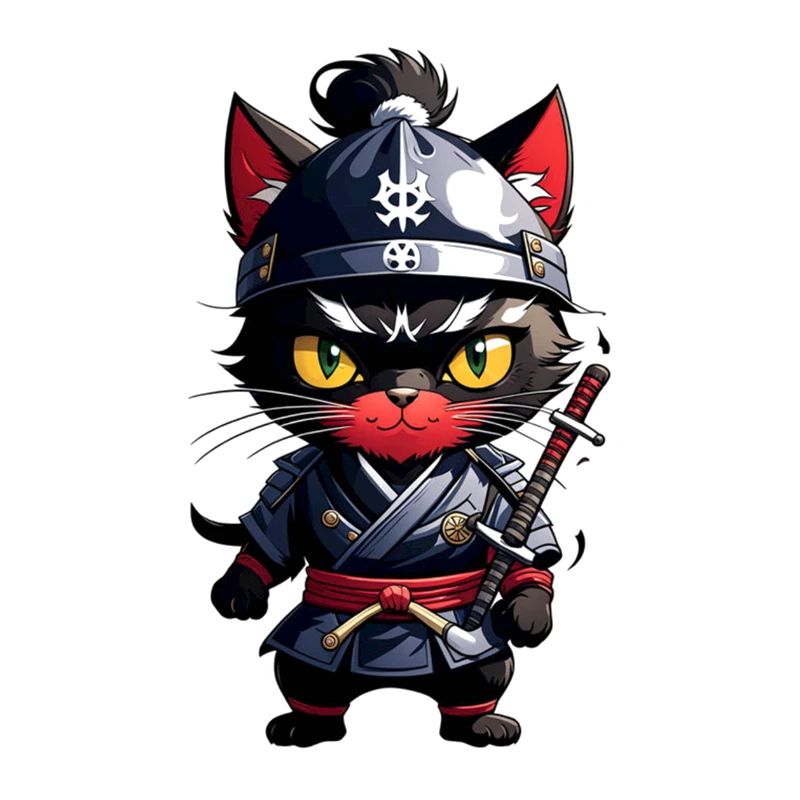 Ninja Cat - Samurai Kitten