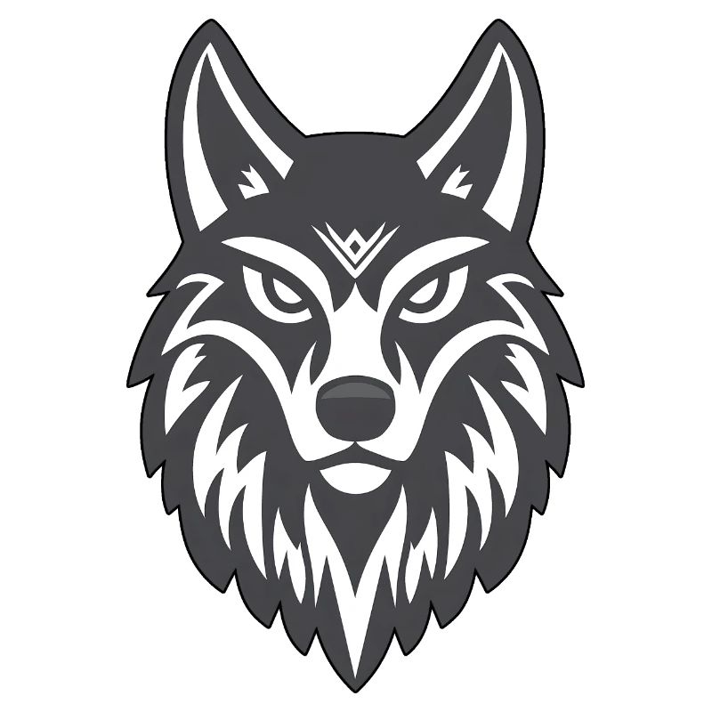 Wolf Emblem, Wolf Head, Norse Icon