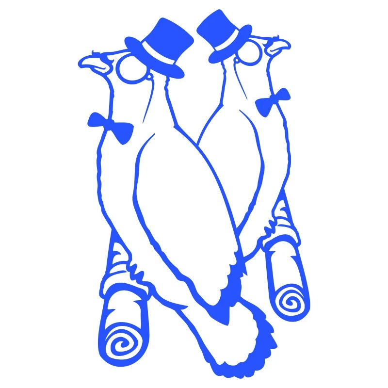 Sir Vögel Team Hut Monokel Brille 2 reiche Freunde