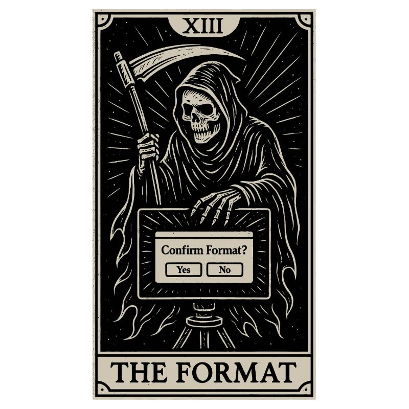 Datahoarding Tarot: Tod des Formats