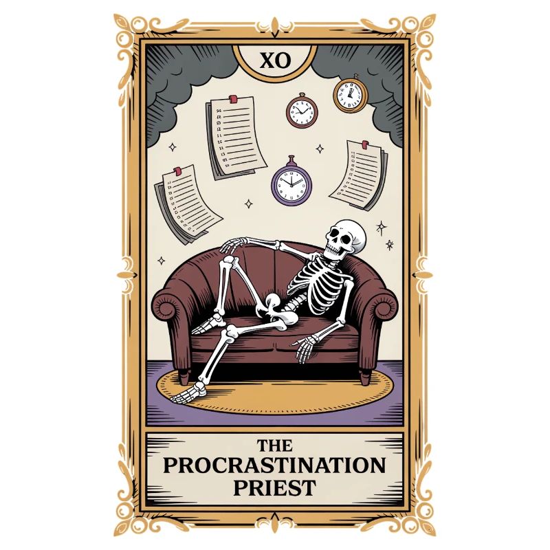 The Procrastination Priest Procrastinator Skeleton