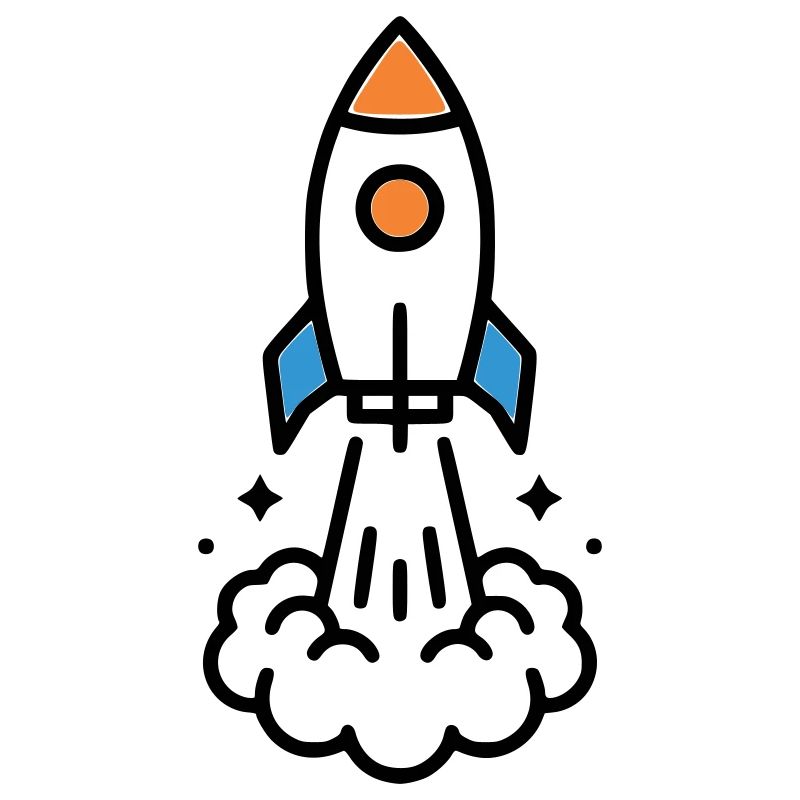 Comic spatial Rocket Launch