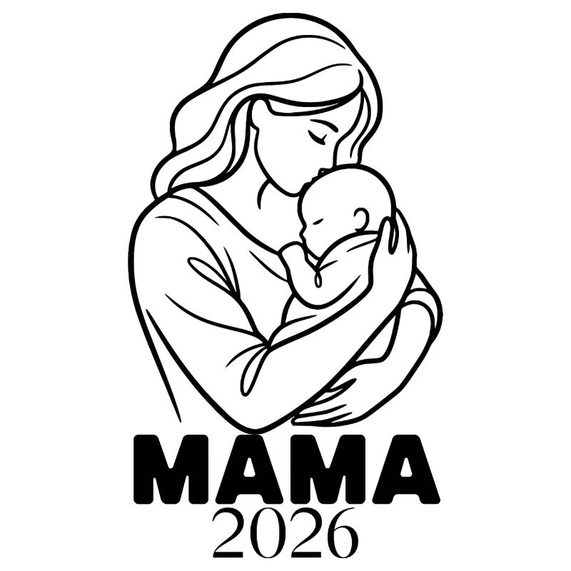Mama 2026 - Minimalist Line Art Mutter