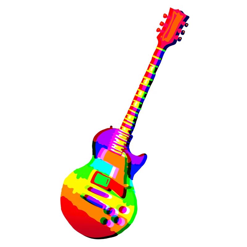 E Gitarre bunt