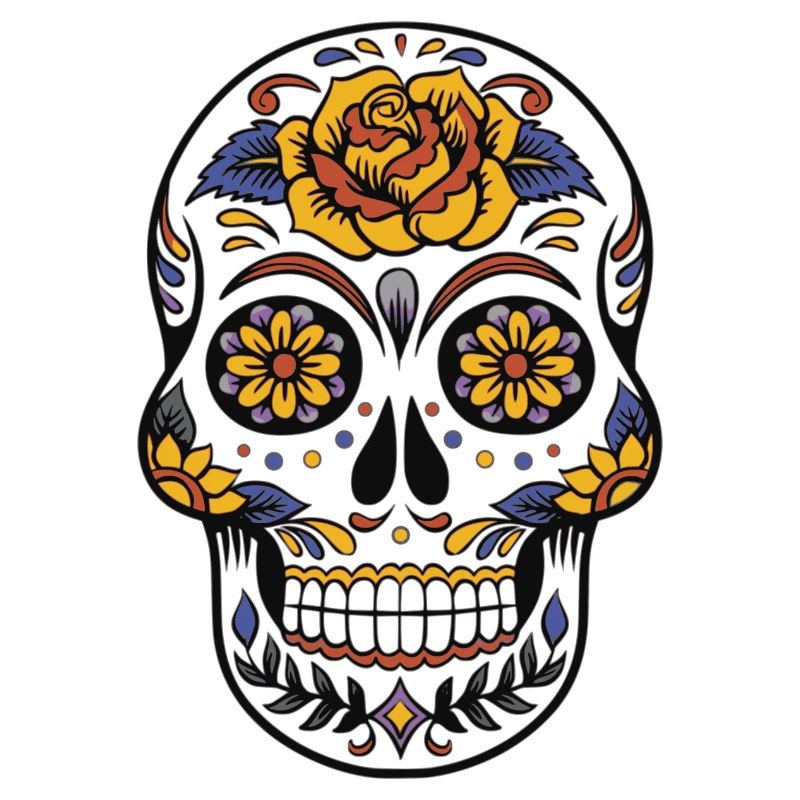 Blumen Schädel