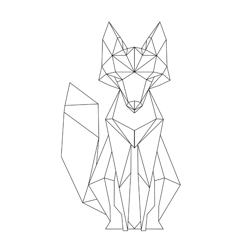 Fox polygone design