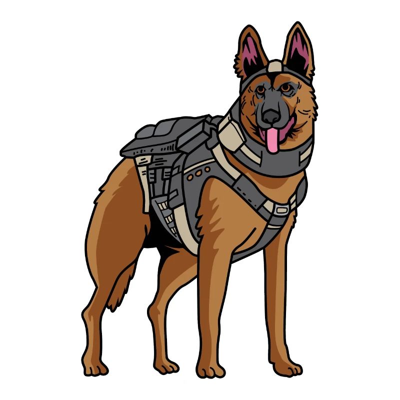 Polizeihund Polizist oder Polizist Gift