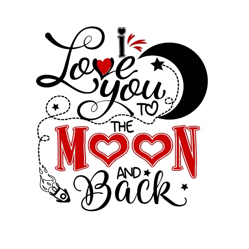 Drôle de citation douce je t’aime à la lune et