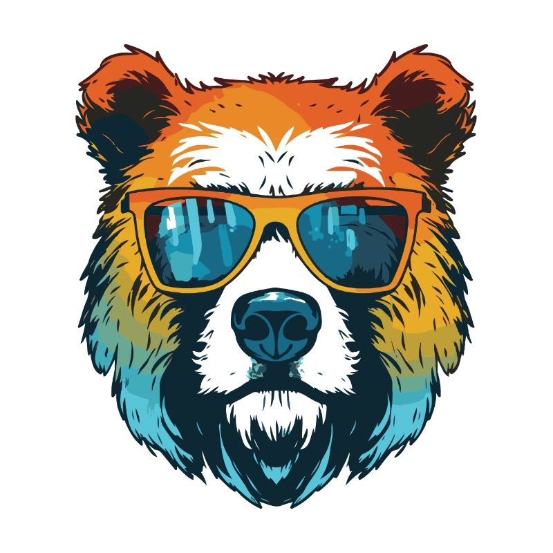 Polar Bear Head Cool Polar Bear