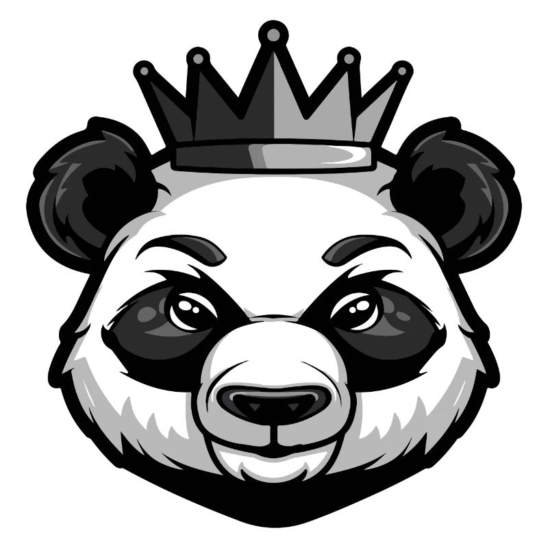Panda Kopf Krone