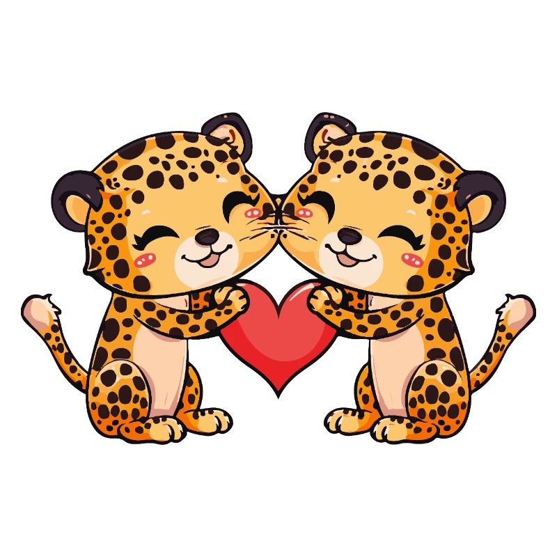 Leopard Paar Valentinstag