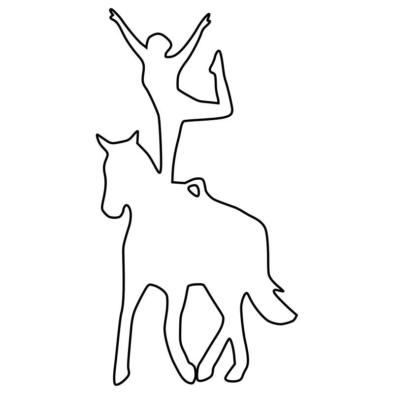 Voltigierer Stehend Einbeinig