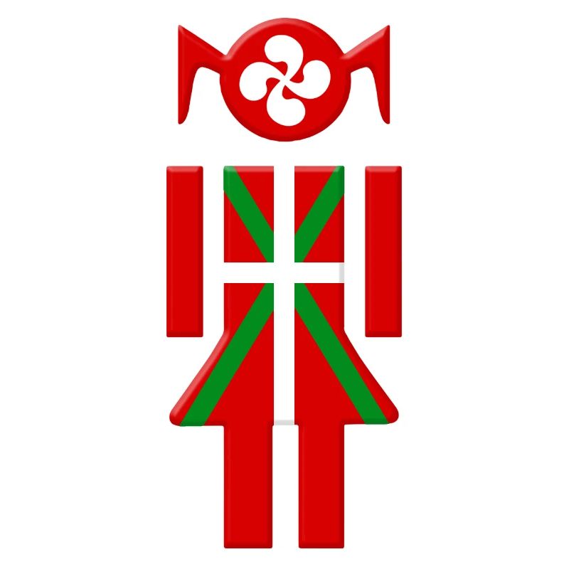 Fille Basque drapeau Euskadi