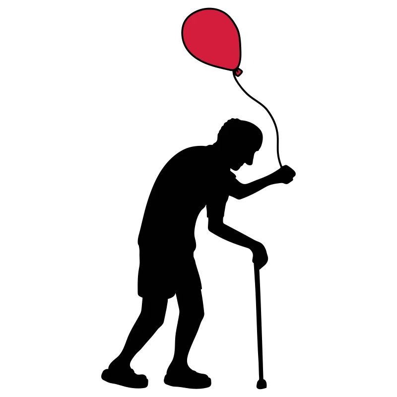 Opa mit Luftballon