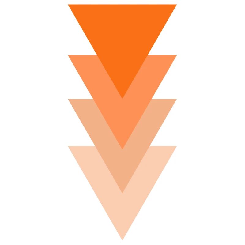 triangle de nuances de la couleur orange