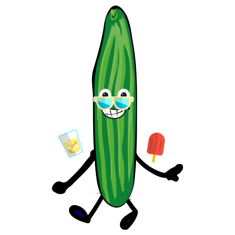 concombre heureux,concombre,comique,joyeux,vacances