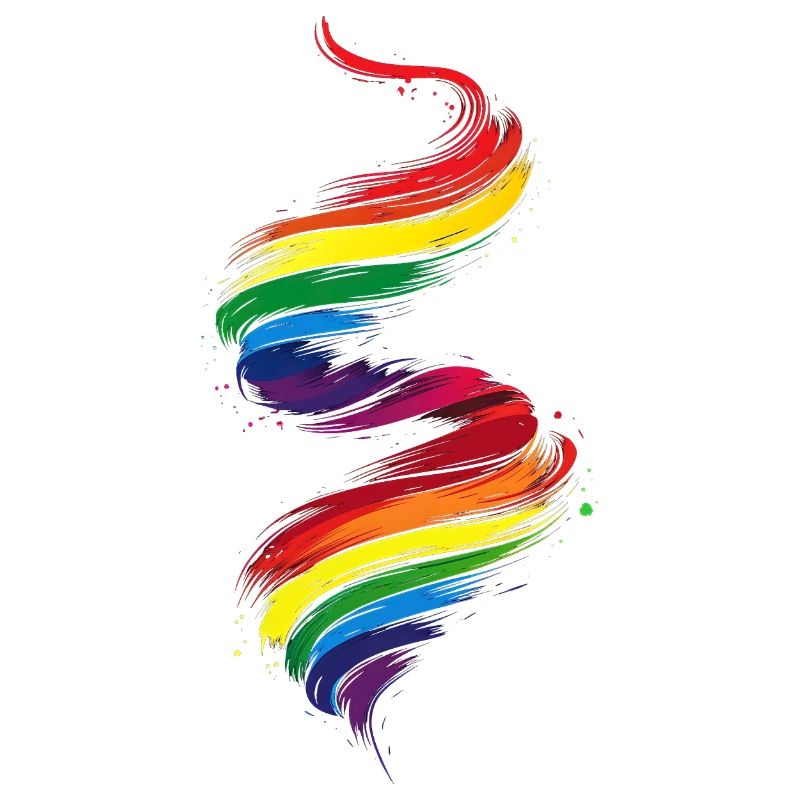 Abstraktes Regenbogen Pride Tornado Design - Lebendig