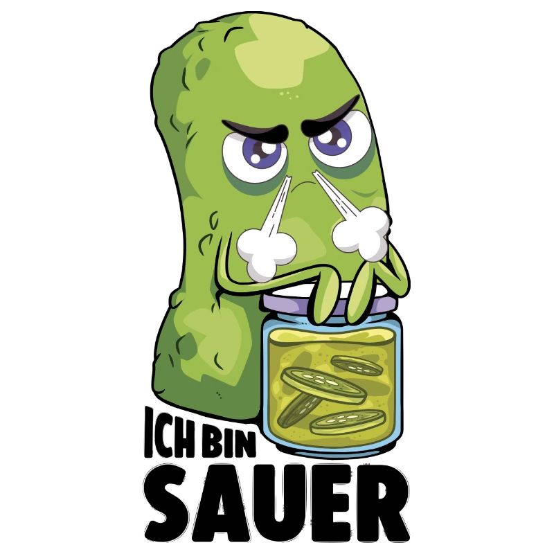 Ich bin sauer Gurke frustriert Statement