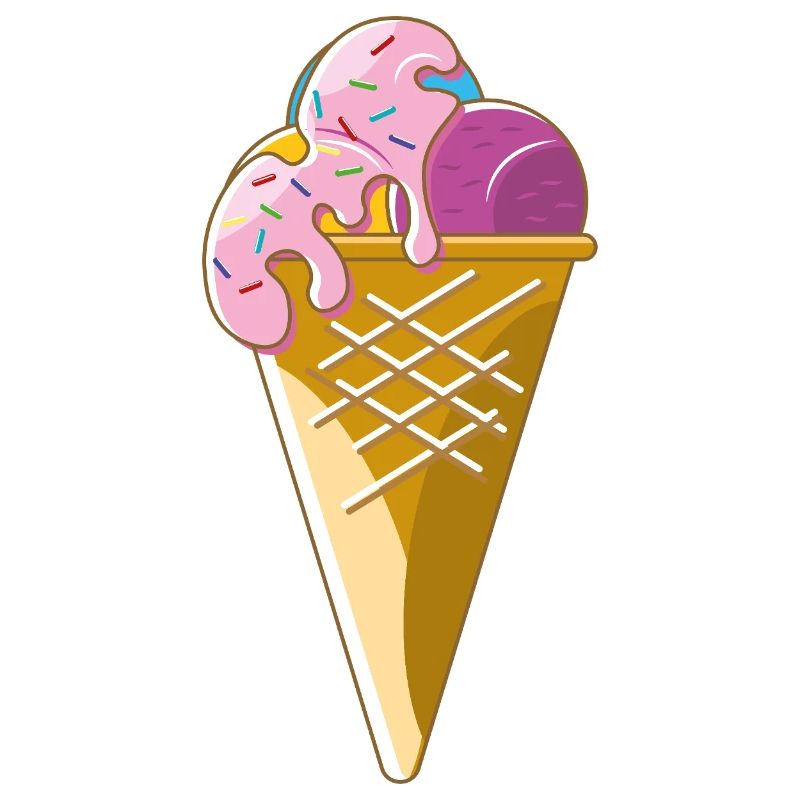 Glace dans un cornet